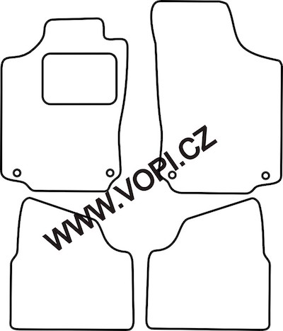 Autokoberce Opel Corsa C 2004 - 2006 Colorfit (3441)